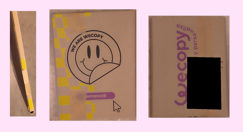 pedido de wecopy en caja cartón